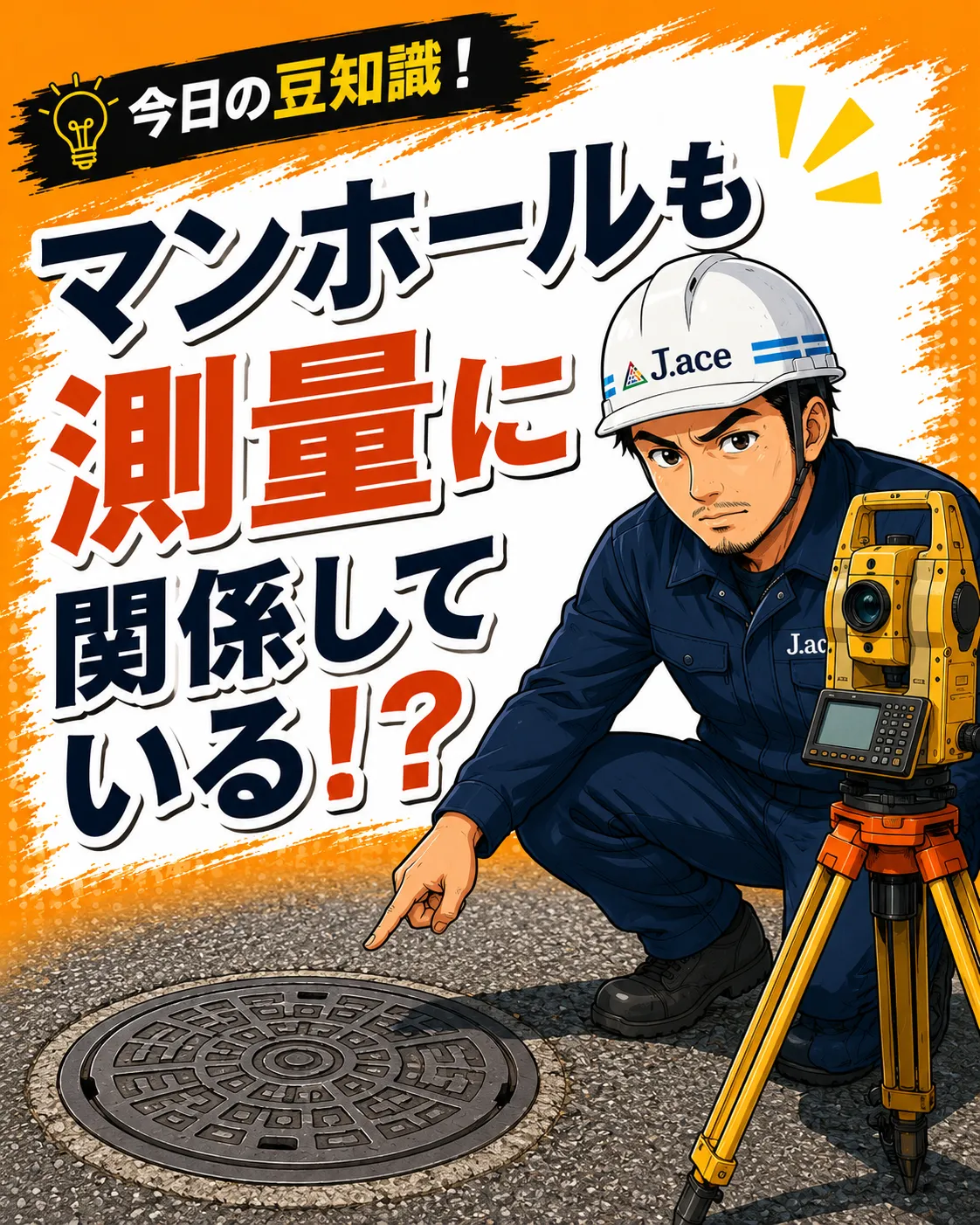 マンホールも測量に関係している!?